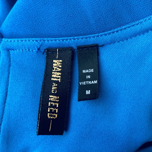 Want & Need Blue Pleated Dress - Picture 8 of 8